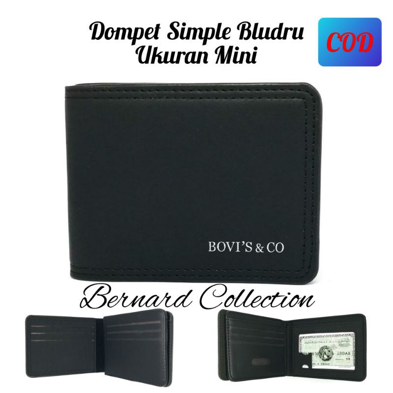 Dompet Pria Dompet Laki2 Dompet Mini Model Simple dan Polos Bahan PU Leather Brudu