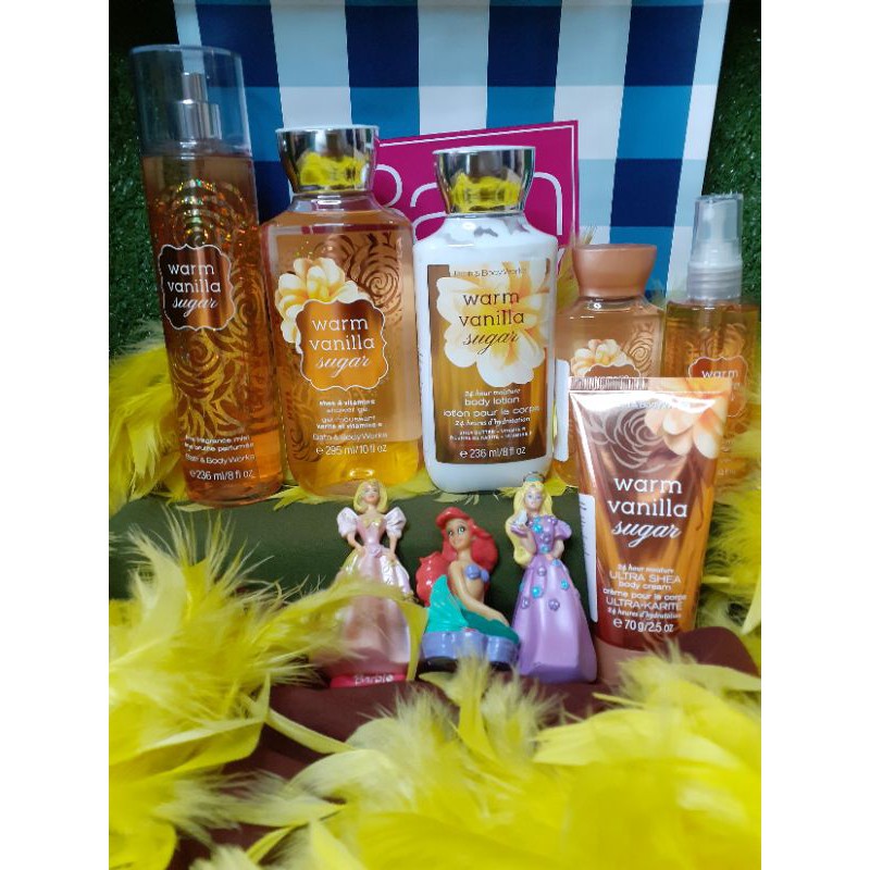 BBW bath & body works warm vanilla sugar original  /Rangkaian warm vanilla sugar bath and body works