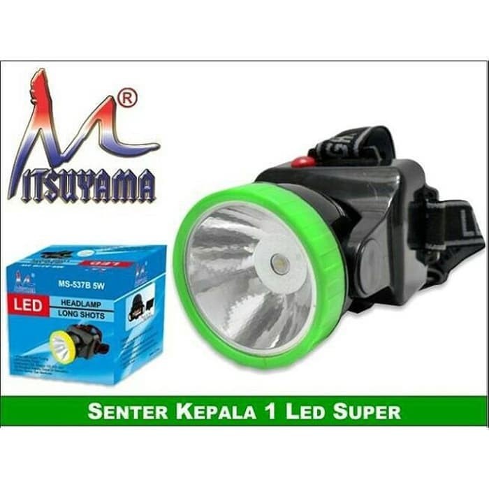 COD SENTER KEPALA LED 5 WATT MITSUYAMA  MS-537B //SENTR HEADLAMP LONG SHOTS SUPER TERANG MS-537B