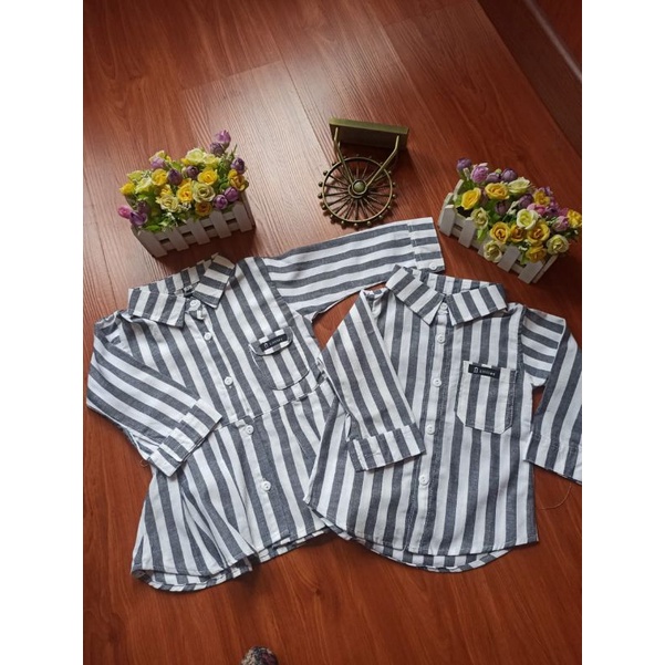 kemeja dan dress katun  couple keluarga (harga 1 baju)