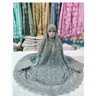 MUKENA SUTRA PARIS JUMBO TERBARU / MUKENA SUTRA PARIS RENDA ROSE