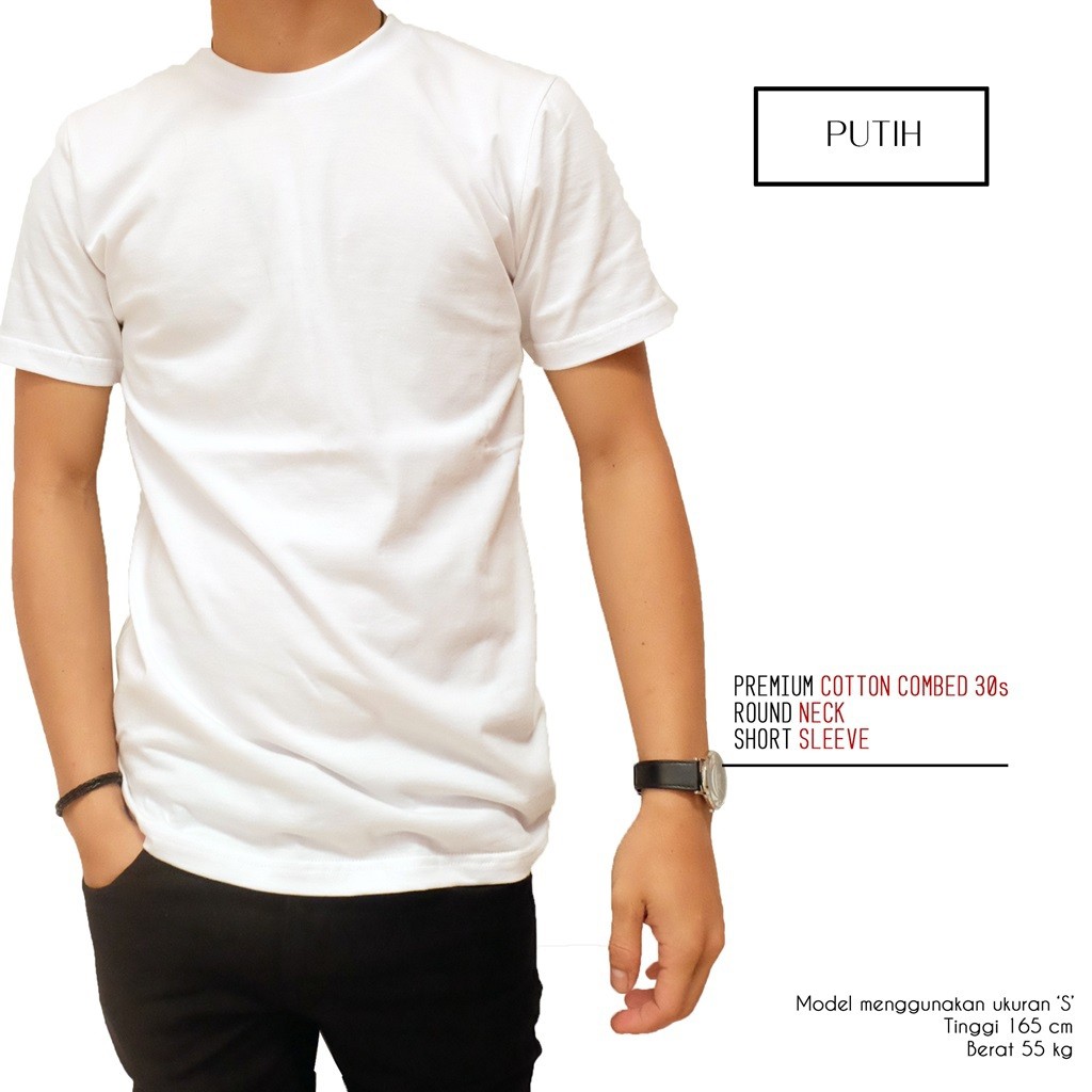 Jual Kaos Polos Cotton Combed S Reaktif Lengan Pendek Shopee Indonesia