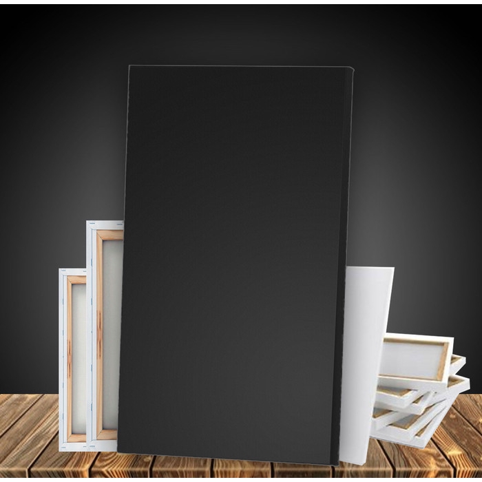 Kanvas Lukis Hitam 120x60 cm Canvas Black Spanram 120x60cm by Ravalio