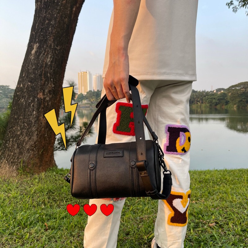 SETTUDIO BOWLING BAG - TAS KULIT PRIA SeLEMPANG HANDLE PREMIUM VEGAN BAHAN PREMIUM TAS LOKAL  TAS SE