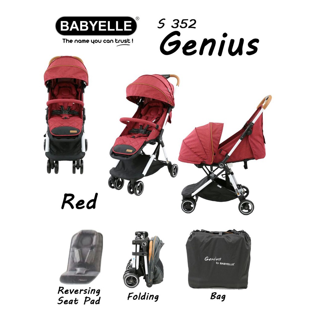 Stroller Cabin Size Babyelle Genius DX S355 Baby Elle S 352 Kereta Bayi Reversible bisa Hadap Ibu