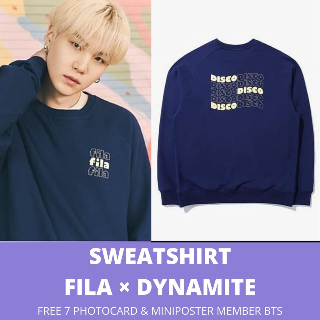 SWEATSHIRT SUGA DYNAMITE DISCO / FILA X BTS / SWEATER POLOS