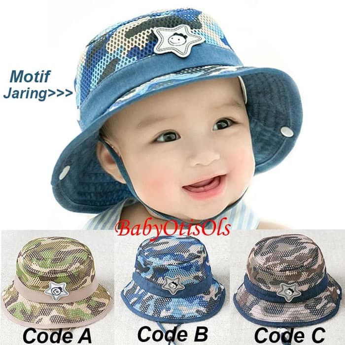 Bucket Hat Motif Army Topi Rimba Anak