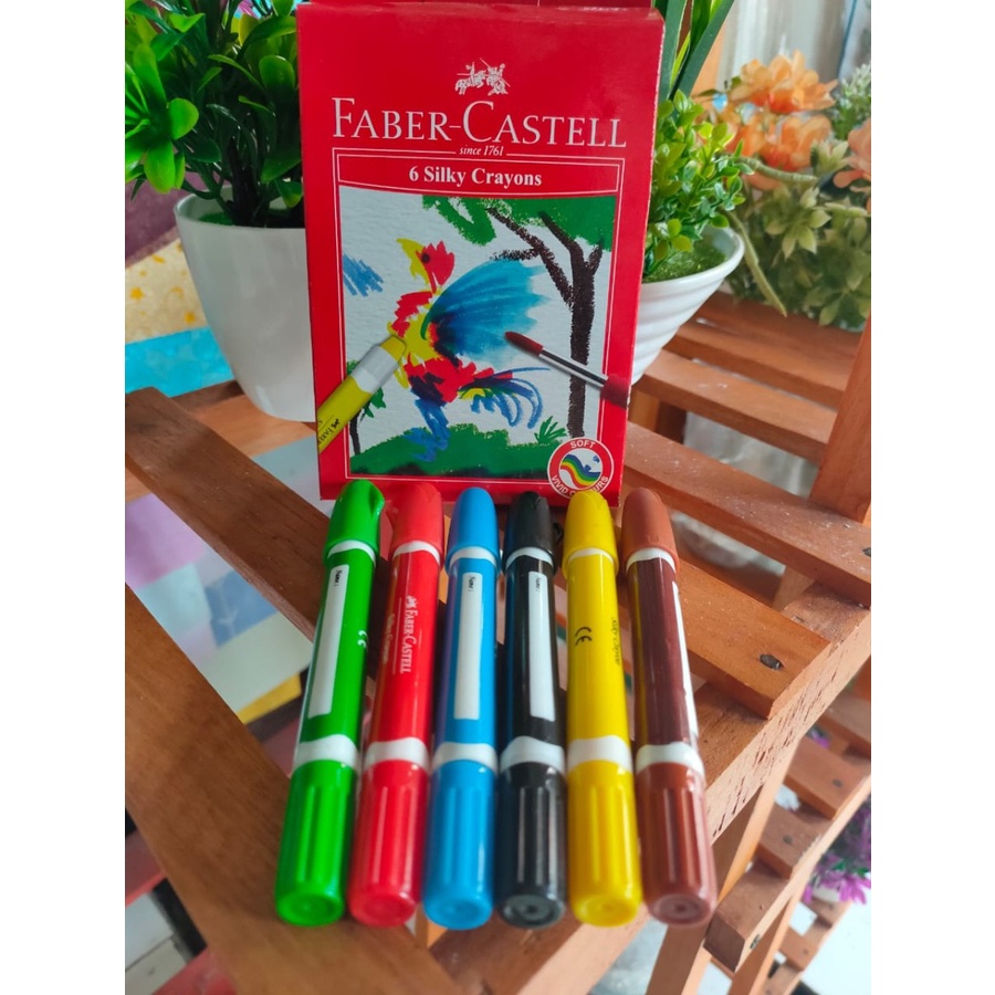 Silky Crayon 6 Warna Faber Castell