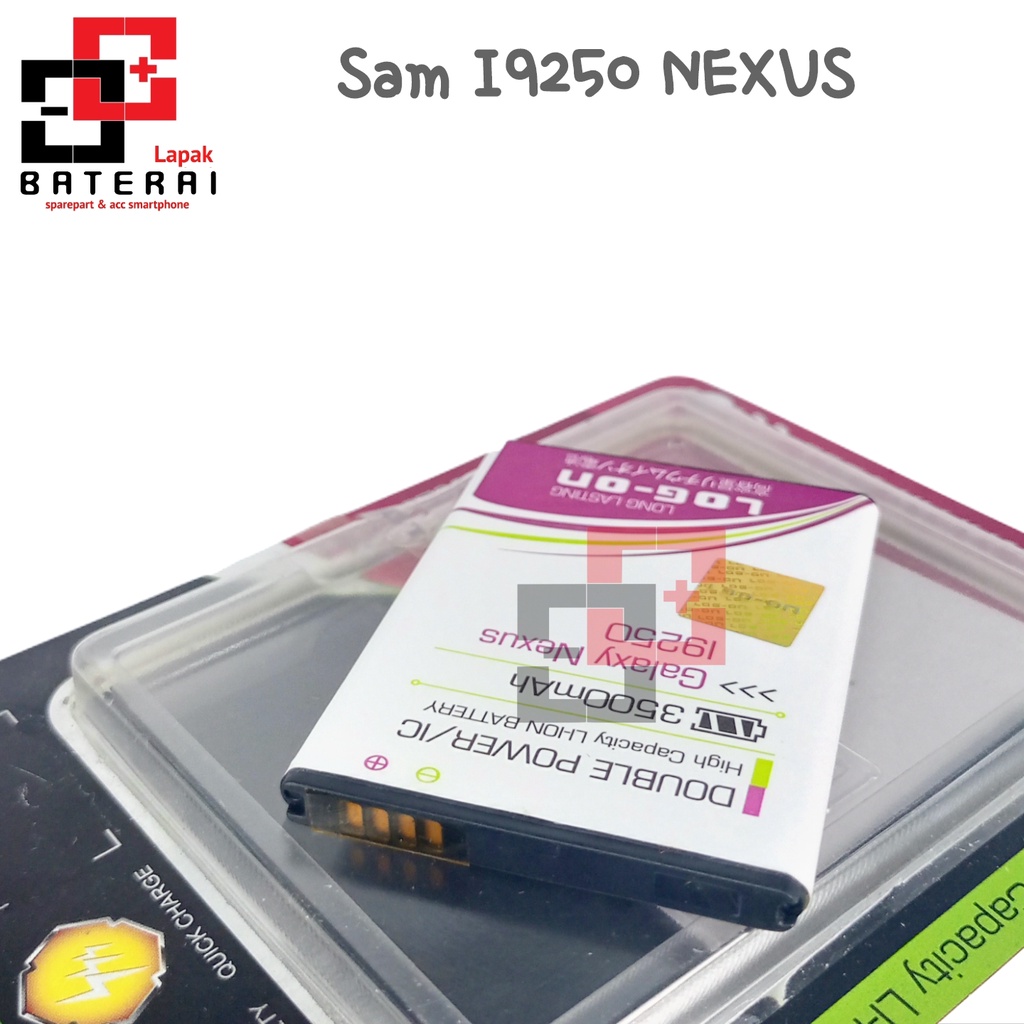 LOG - ON Baterai Samsung i9250 NEXUS Double IC Protection Battery Batre