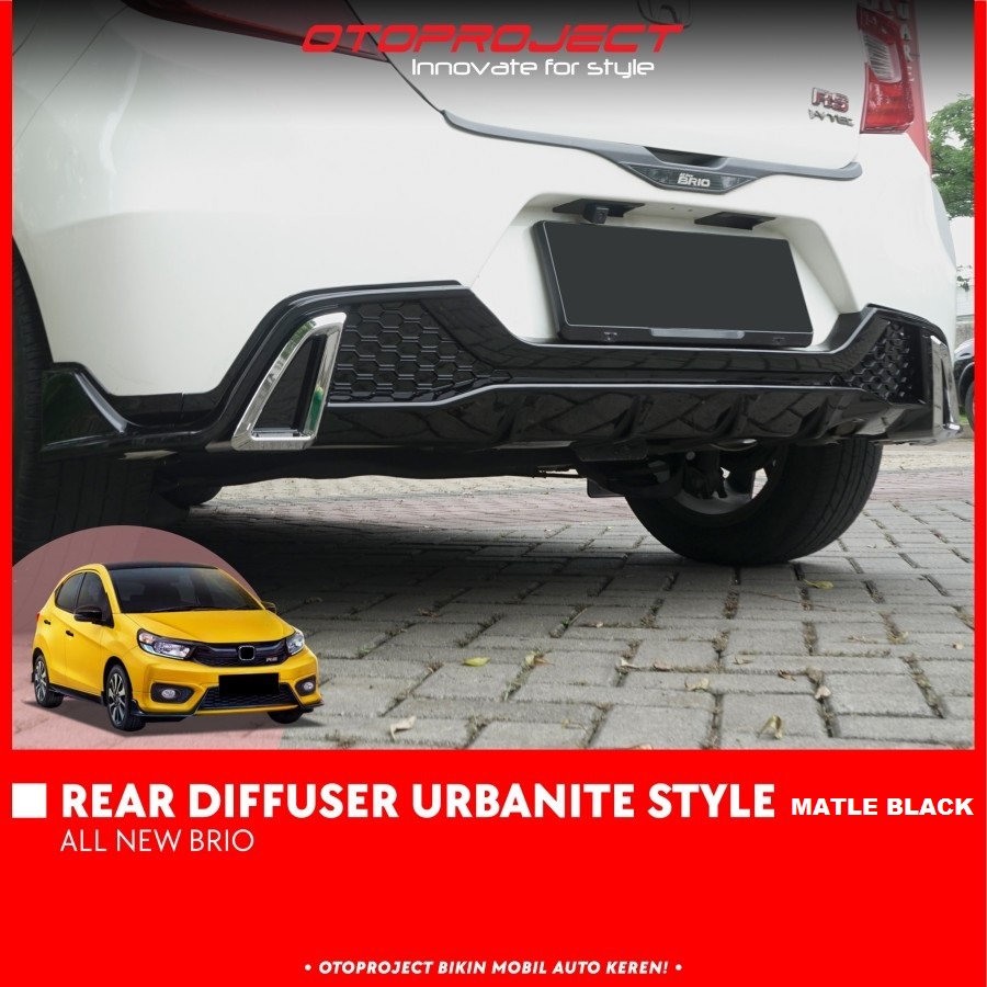 DIFFUSER ALL NEW BRIO 2018 URBANITE STYLE MATLE BLACK