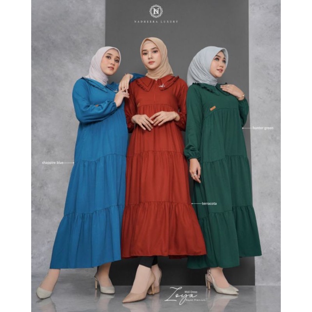 ZOYA MIDI DRESS BY NADHEERA LUXURY