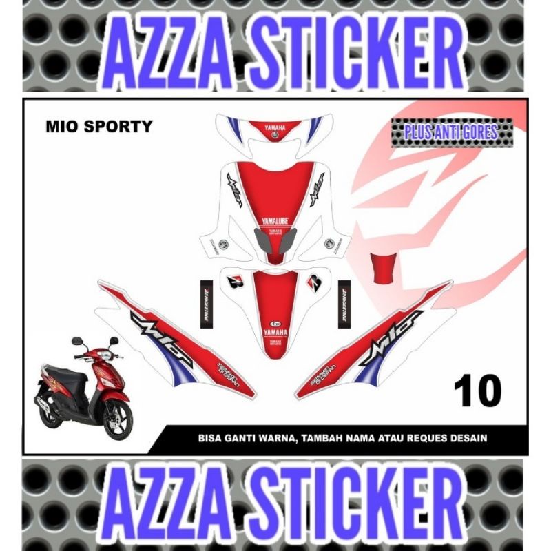 Stiker Dekal Mio Sporty Striping Motor Mio Sporty Full Sticker Decal Mio Sporty Stiker Motor Mio Spo