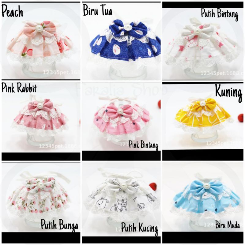 Renda Lace Colourfull Kalung Kucing Anjing Pita Pet Collar Cat and Dog