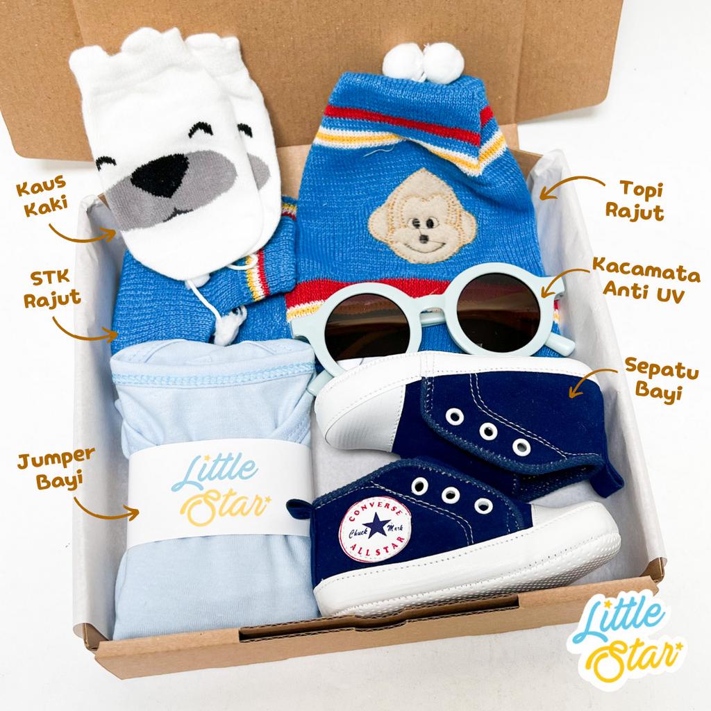 LS 6in1 Hampers Bayi Newborn Baby Gift Set Paket Hadiah Kado Lahiran Setelan Baju Bayi Baru Lahir Unisex Boy Girl 0 6 Bulan