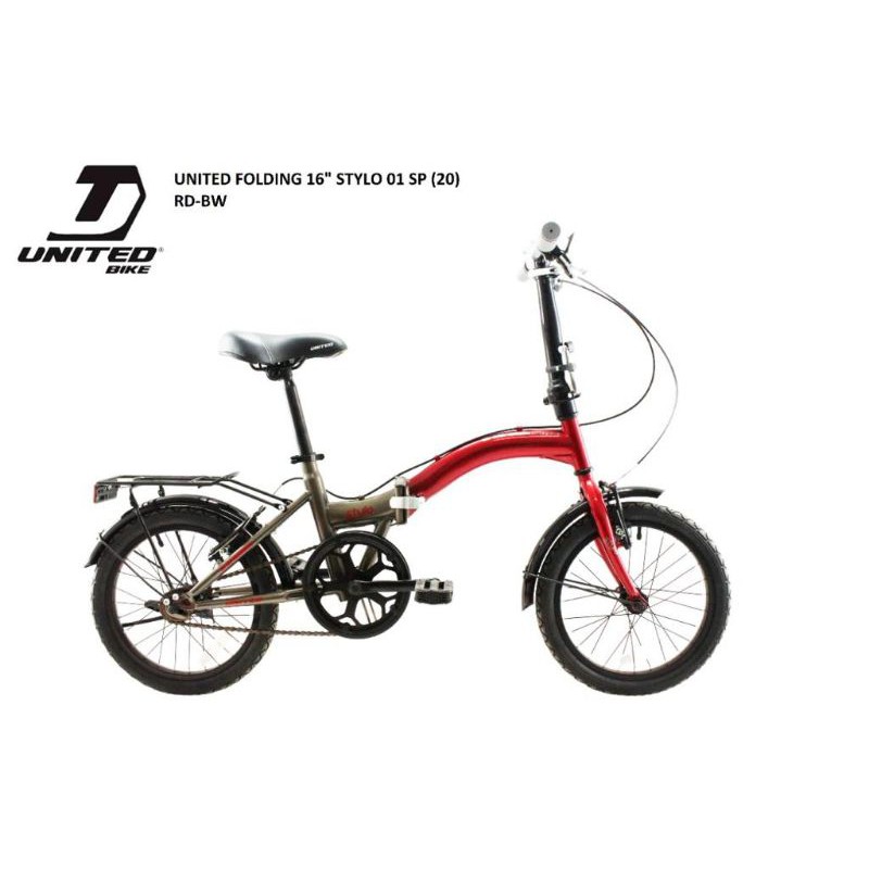 (Khusus Go-Send/Grab)Sepeda Lipat United Stylo 20 inch gigi 5 speed