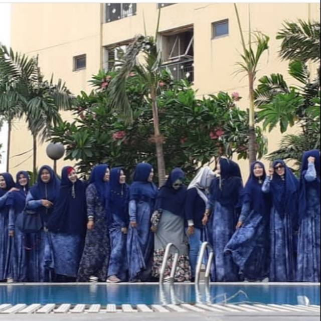 Gamis polos seragam pengajian ibu ibu