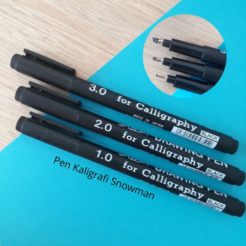 

Pulpen Calligraphy Pen Snowman 1.0 mm, 2.0 mm, 3.0 mm Ecer murah