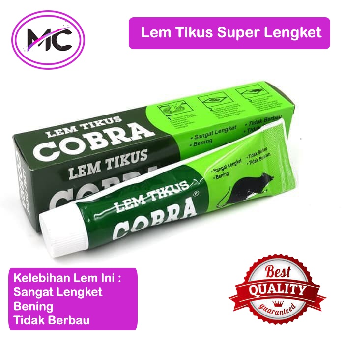 Lem Tikus Cobra Super Lengket Ampuh Bagus Odol Tube Praktis Pembasmi Hama Serangga Cicak Kecoa Bening Tidak Berbau