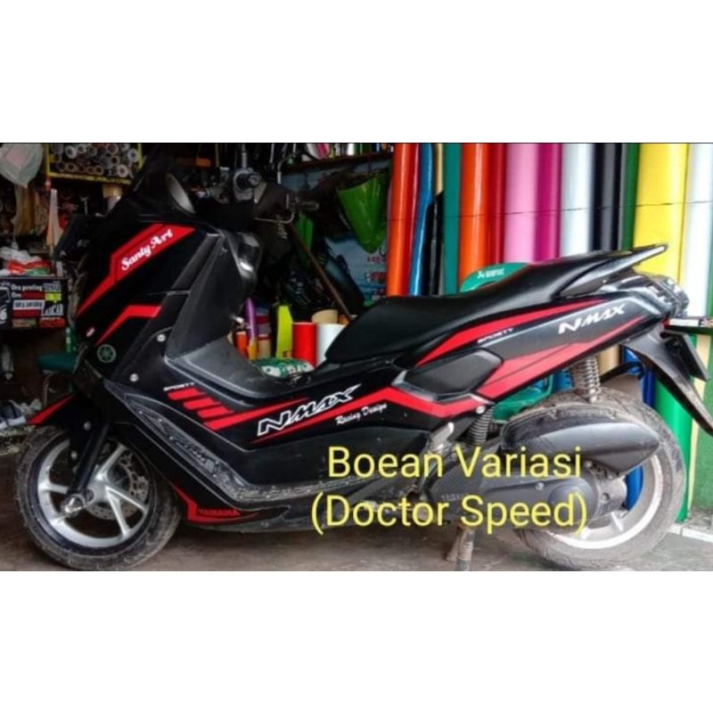 Cutting Sticker Yamaha Nmax Hitam Merah Nmax Old