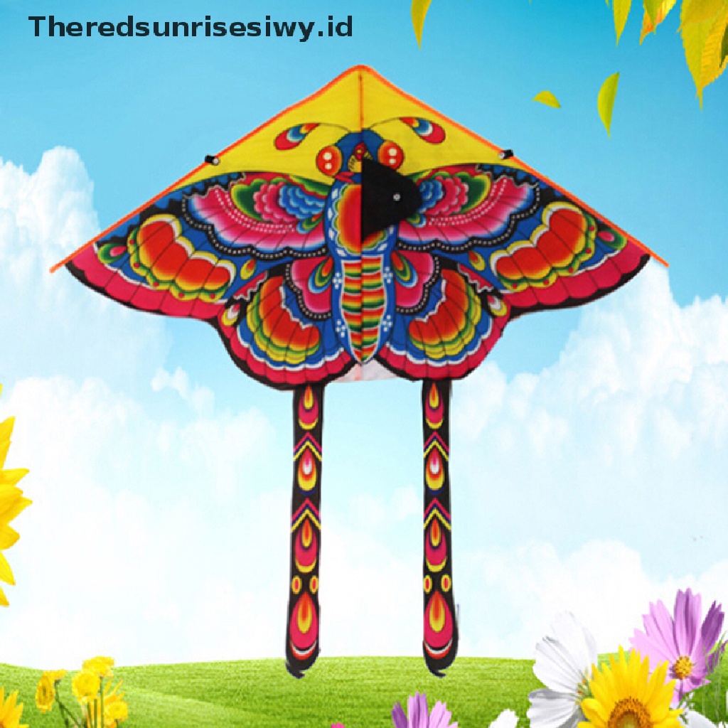 (Theredsunrisesiwy.Id) 1set 90x50cm Layangan Terbang Flying Kite Flying Outdoor Mainan Olahraga