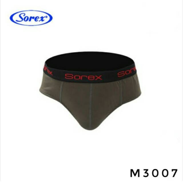 1box Sorex Man M3007 isi 3pcs Celana Dalam Pria Classic Briefs / Cd Cowok Katun M L XL Berkualitas