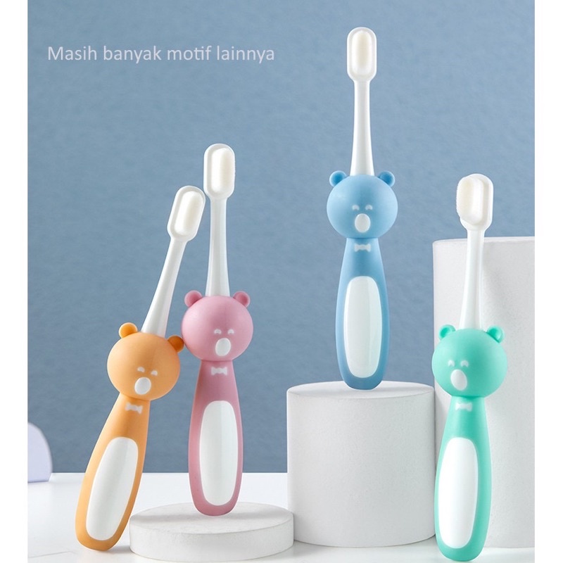 Sikat Gigi Bayi Anak / Cotton Tooth Brush / Kids Baby Nano ToothBrush / Sikat Gigi Anak Lembut Bulu Halus 10.000 bulu Halus / Sikat Gusi Bayi