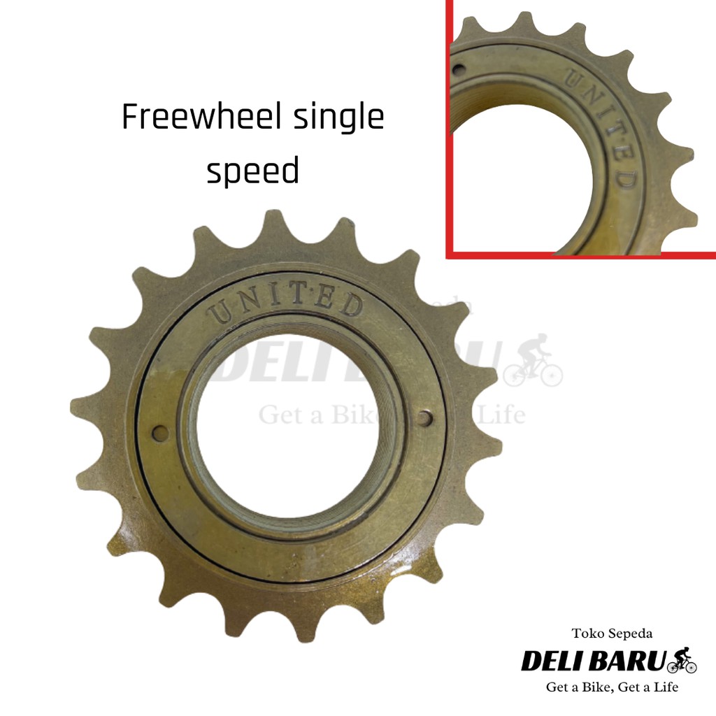 United Freewheel 18T gir belakang sepeda anak BMX ukuran 20