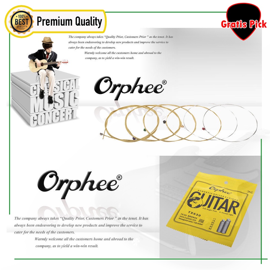 senar gitar akustik 011 acoustic guitar strings orphe TX 630