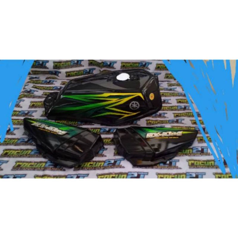tangki body rxking 2005 hitam hijau body set rx king