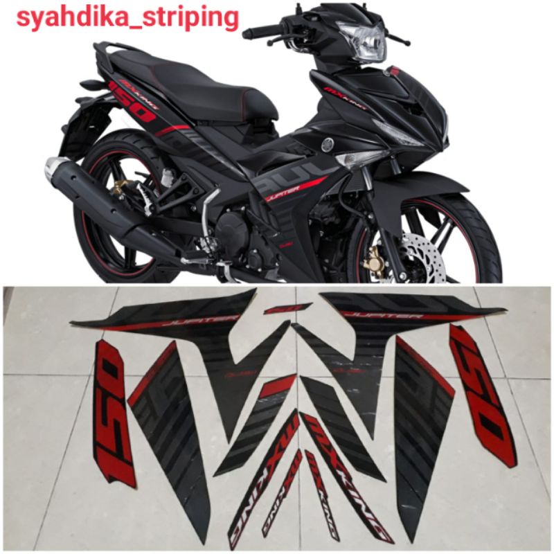 STIKER STRIPING LIS BODY YAMAHA JUPITER MX KING 150 2015 2016 HITAM ORIGINAL