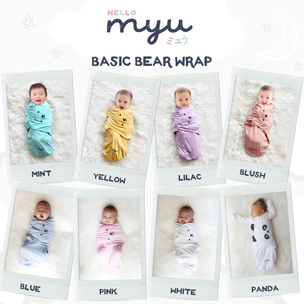 HELLO MYU Instant wrap / Bedong Instan / swaddle bayi lucu