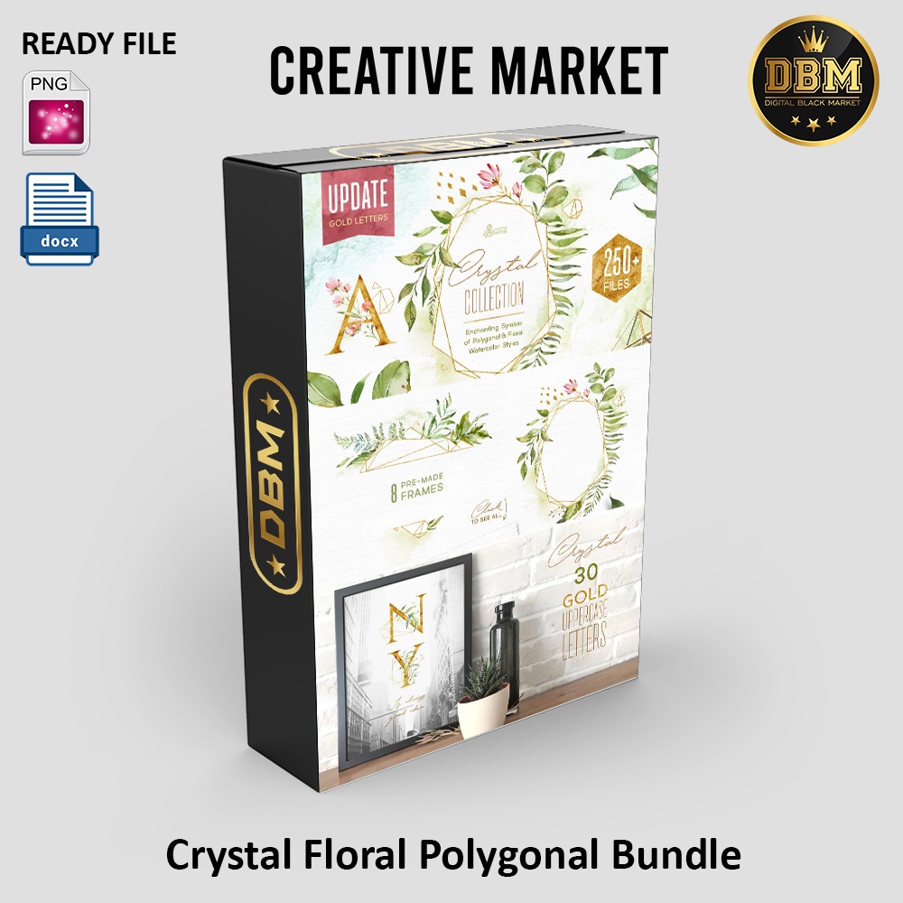 Crystal Floral Polygonal Bundle - JPEG Ultra HD