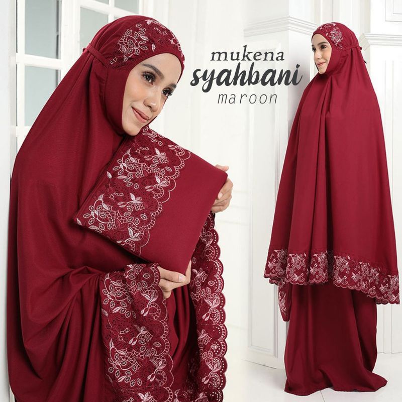 Mukena syahbani katun mikro bordir / mukena dewasa katun micro/ Mukena katun micro bordir / mukena p