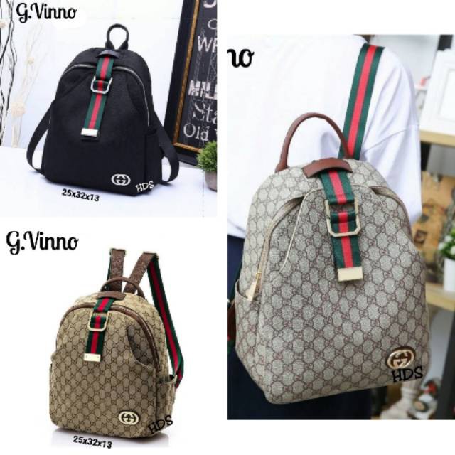 Backpack Gucci Vinno Tas Fashion Wanita Tas Ransel Bagus Murah Tas Gendong Cantik Murah Tas Kerja