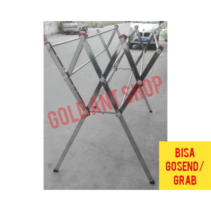 Jemuran Baju Stainless Jumbo 180 Cm / Jemuran Pakaian Stainless Besi Jumbo