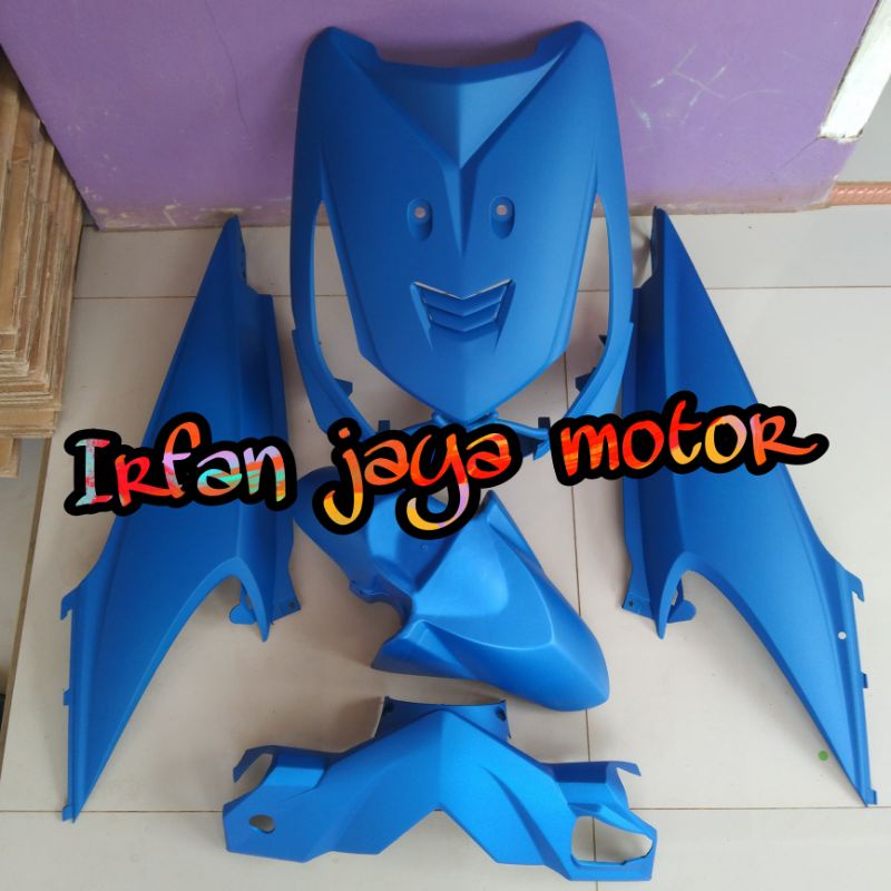 Cover body full halus Honda beat karbu biru doff 2008 2009