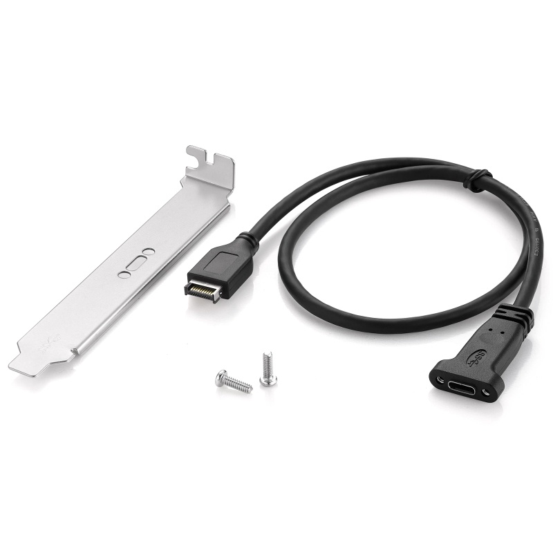 Kop Panel Depan btsg USB 3.1 Ke Type C Kabel Internal 10Gbps Dengan Bracket Profil