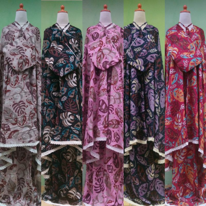 Mukena Dewasa Renda Motif Janda Bolong / Mukena Rayon Viscose