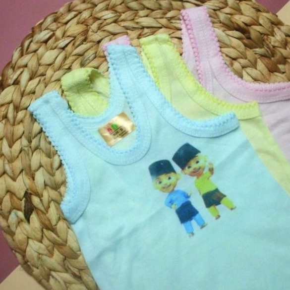 Singlet bayi anak sablon karakter cewek cowok / laki-laki perempuan S M L XL XXL adem