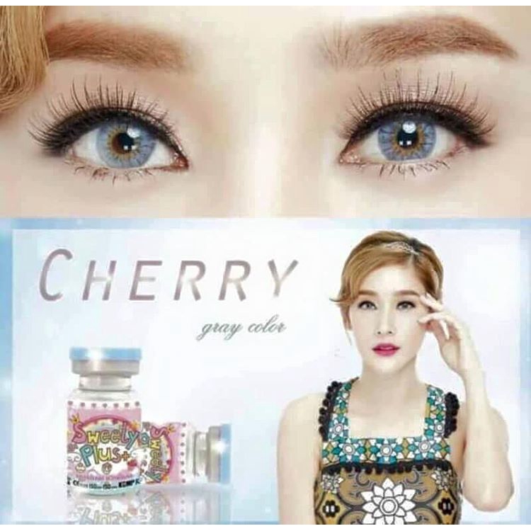 SOFTLENS SWEETY CHERRY BROWN / GREY -NORMAL DAN MINUS / SOFTLENS MATA / LENSA MATA