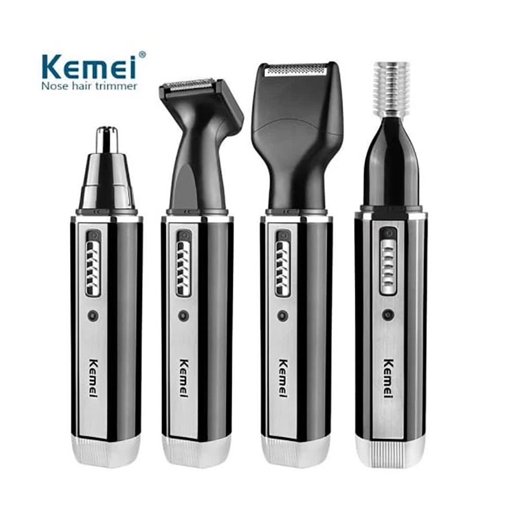 Kemei KM-6630 Alat Cukur Elektrik Jenggot Kumis Bulu Hidung 4in1