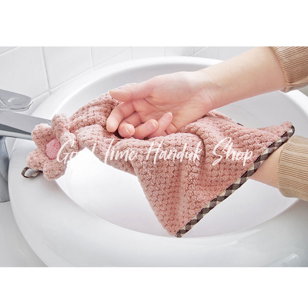 Lap Gantung Tangan / Lap Wastafel / Lap Pengering Tangan 30x30cm Motif Lucu Hand Drying Towel Serbet Gantung Kitchen Towel Kain Lap