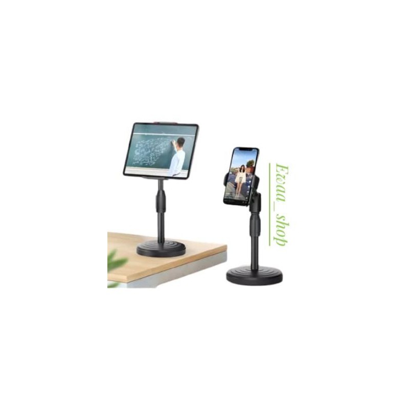 RETRACTABLE L7 PHONE TABLET STAND HOLDER BLACK MULTIFUNGSI FOR LIVE/VLOGGER