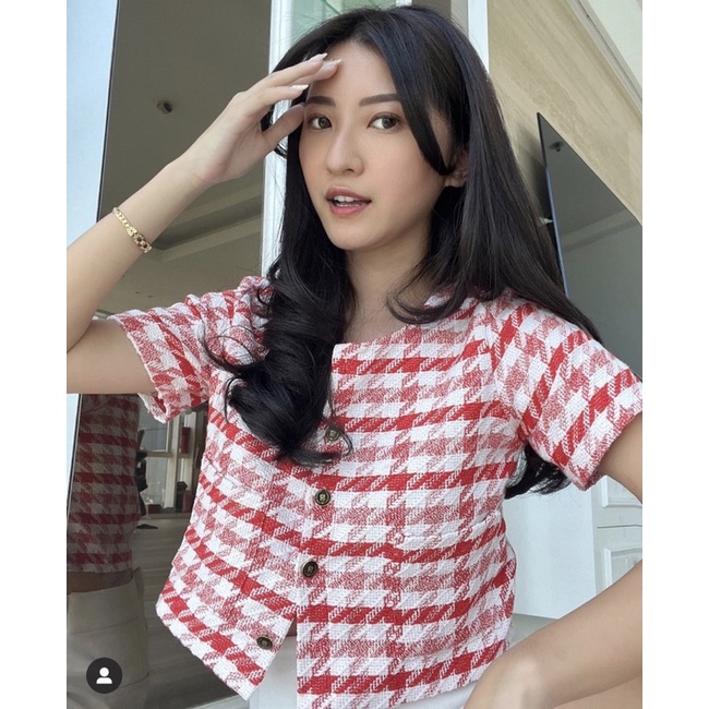 Tartan Crop Top / Outer Crop Tweeds  / Tweed crop top