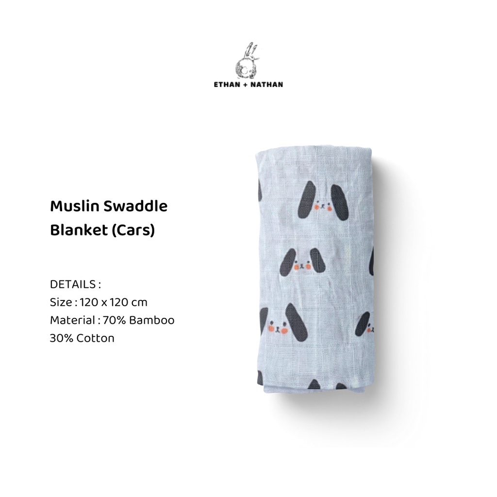 Ethan + Nathan Swaddle Blanket / Bedong Bayi Pattern - Puppy