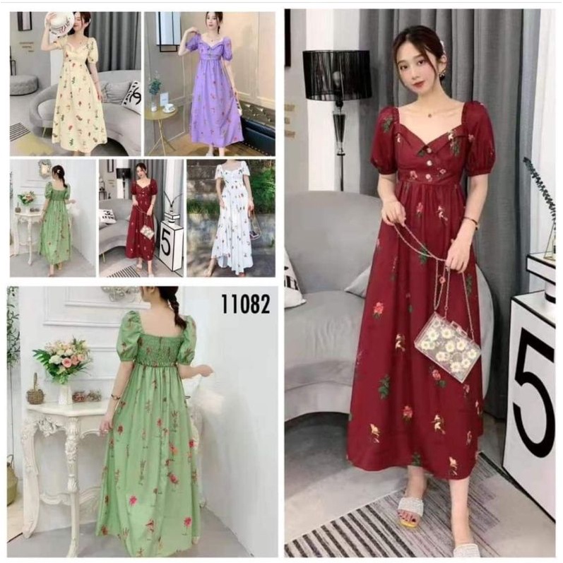 Finna Dress / Dress wanita Korea / Dress Wanita Model korea / Dress wanita cantik / Midi Dress
