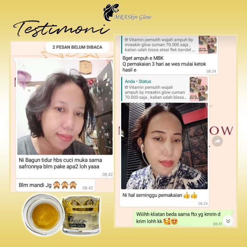 GOLD JELLY MRA SKIN GLOW/SKIN BOOSTER/PEMUTIH