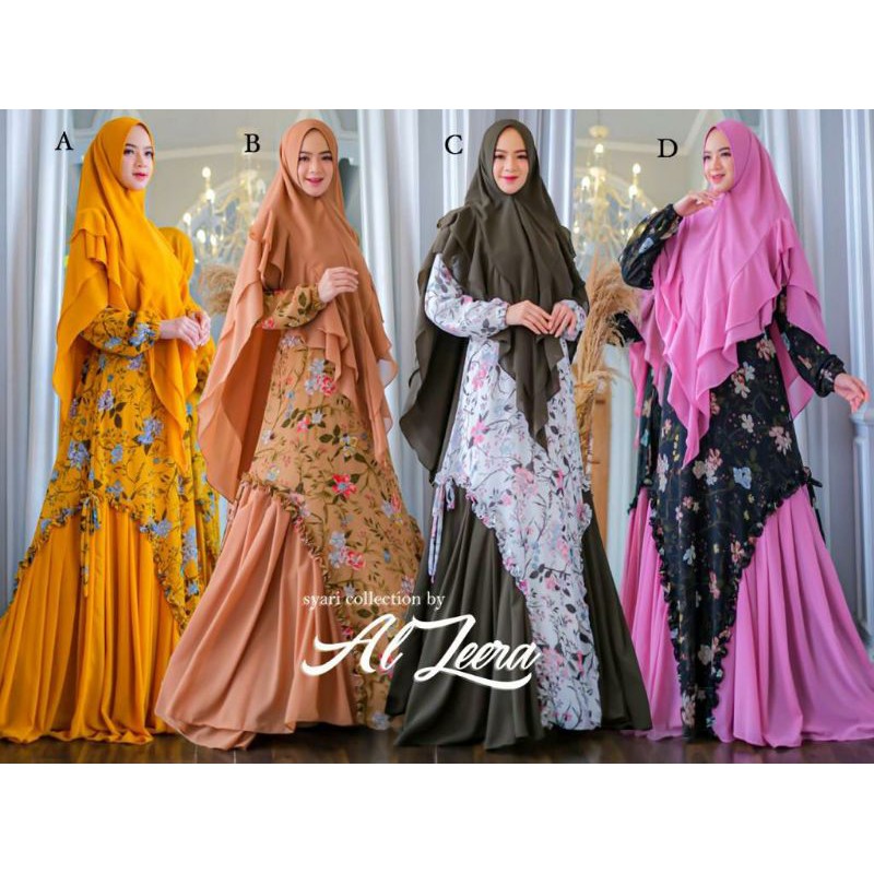 ZOLLA SYARI BY ALZEERA GAMIS SYARI PREMIUM TERBARU GAMIS SYARI MEWAH ORIGINAL SET SYAR'I SET KHIMAR