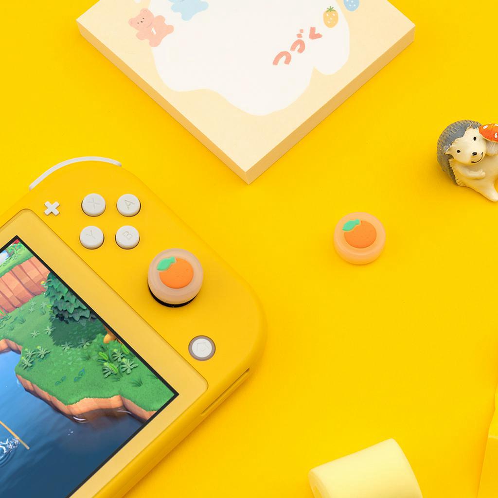 4pcs cover Tombol joystick Bahan Silikon Motif Buah Untuk NINTENDO switch Lite universal