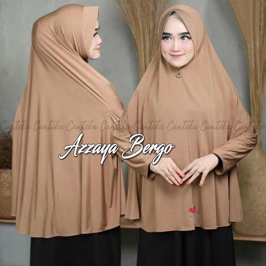 Azzaya Bergo Lengan Instan Jilbab Syar'i Instan Hijab Jumbo Jersey